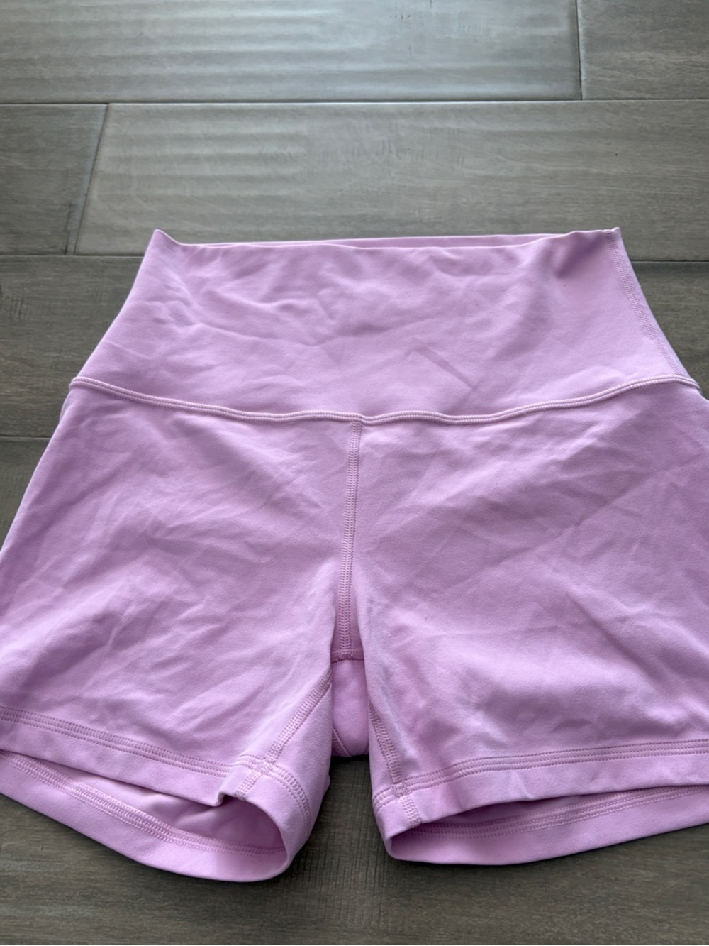 High-Waist Lavender Athletic Shorts for Women